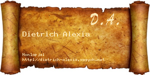 Dietrich Alexia névjegykártya
